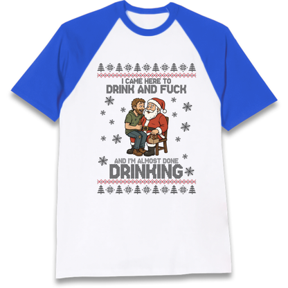 Rude Santa Graphic Raglan T-Shirt