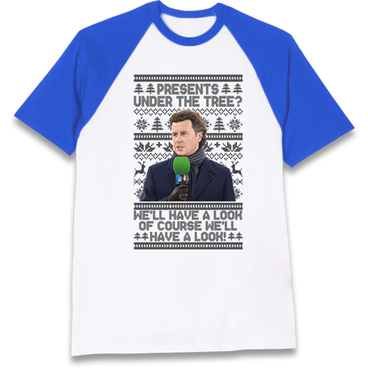 Steve Mcmanaman Christmas Raglan T-Shirt