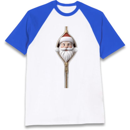 Santa Face Novelty Raglan T-Shirt