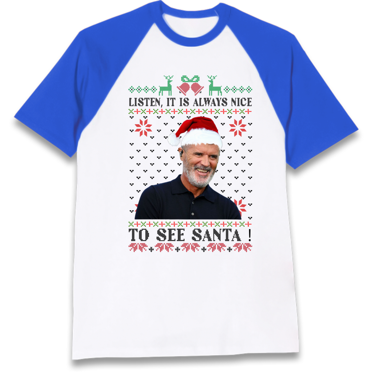 Roy Keane Christmas Raglan T-Shirt