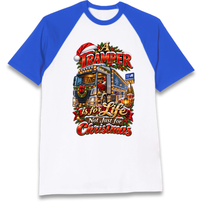 Trucker Christmas Raglan T-Shirt