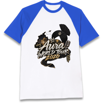 Diljit Dosanjh Aura World Tour 2026 Raglan T-Shirt