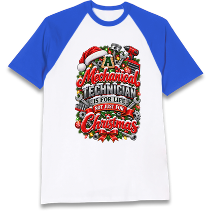 Mechanical Technician Christmas Raglan T-Shirt
