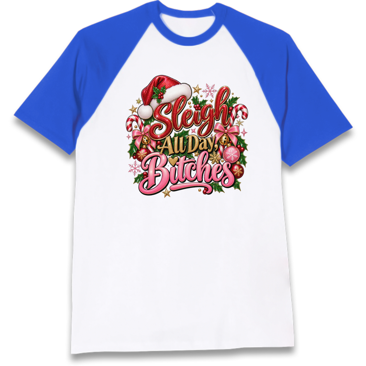 Womens Christmas Raglan T-Shirt