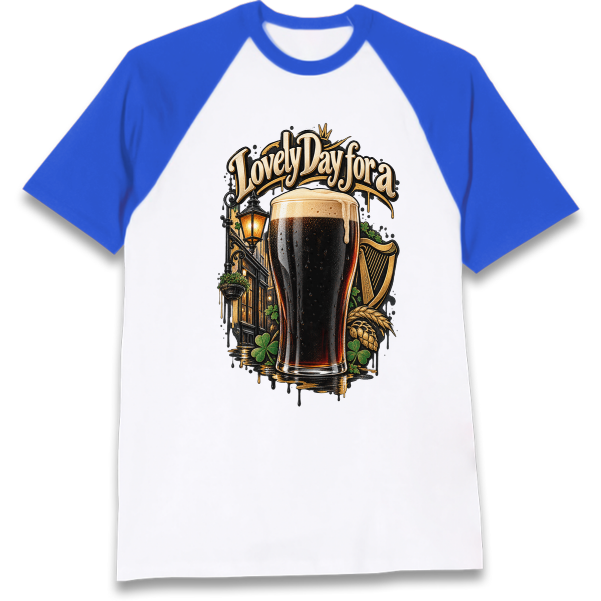 Lovely Day for a Guinness Raglan T-Shirt