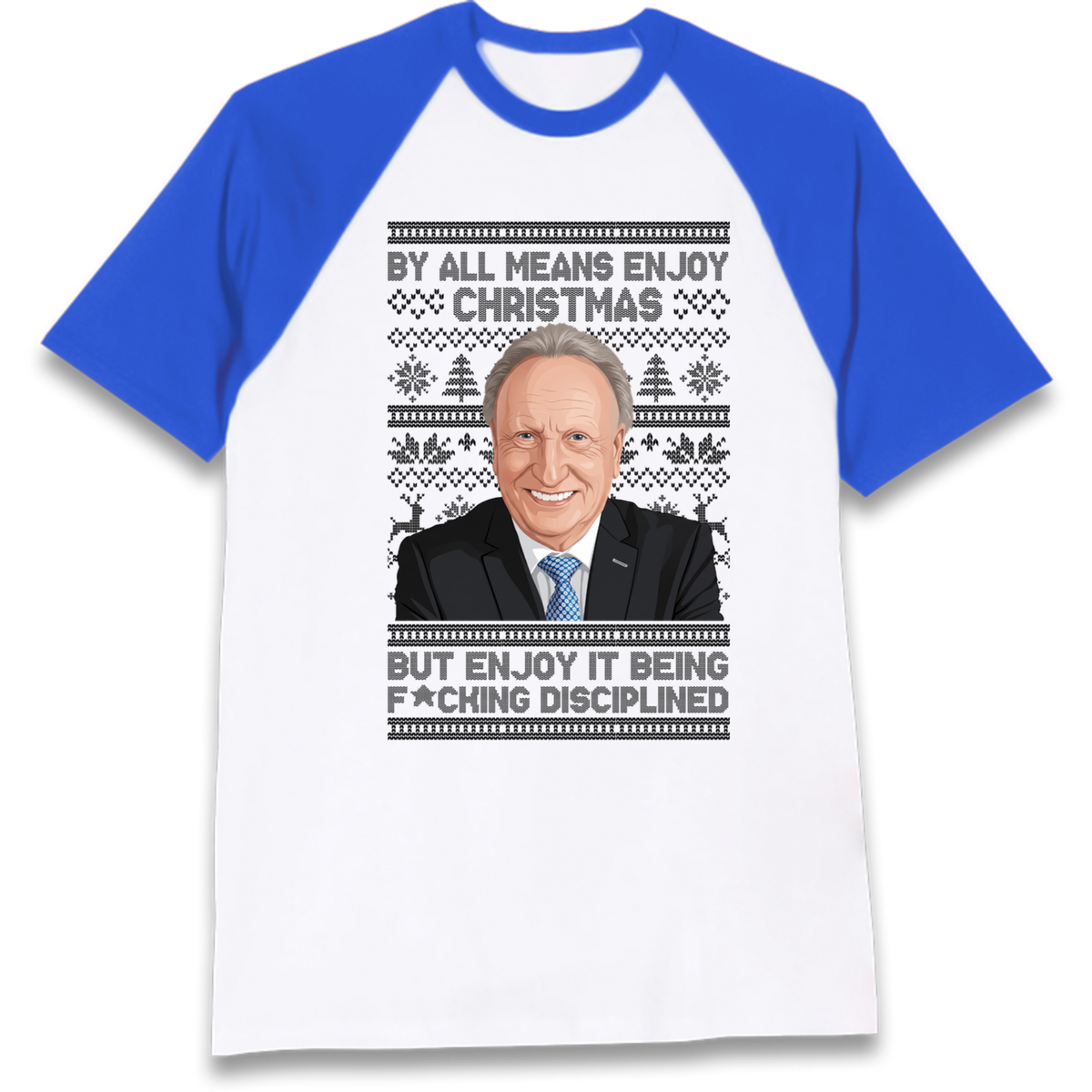 Neil Warnock Christmas Raglan T-Shirt