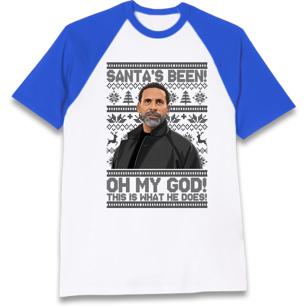 Steve Rio Ferdinand Christmas Raglan T-Shirt