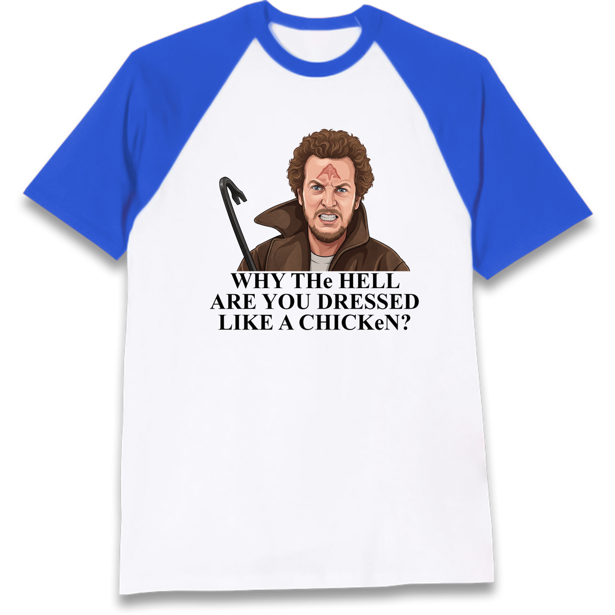 Chicken Funny Christmas Raglan T-Shirt