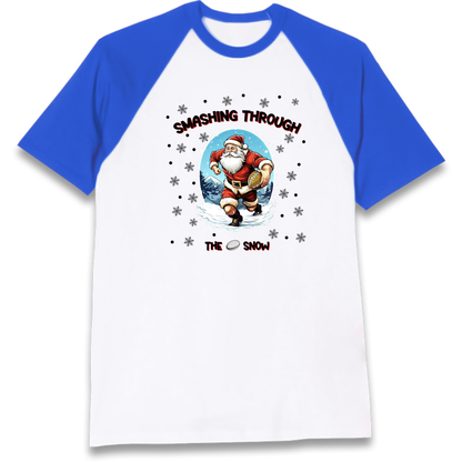 Rugby Santa Clothing Raglan T-Shirt