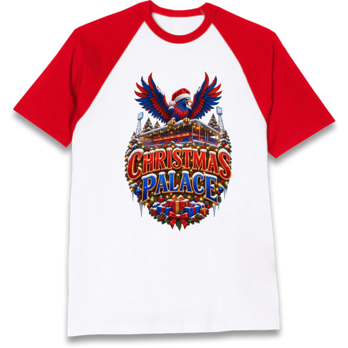 Crystal Palace Football Christmas Raglan T-Shirt