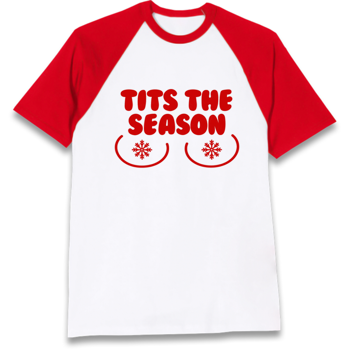 Boob Christmas Raglan T-Shirt