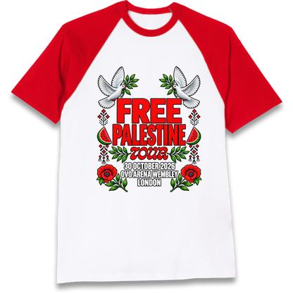 Macklemore and Friends Free Palestine Tour London 2026 Raglan T-Shirt