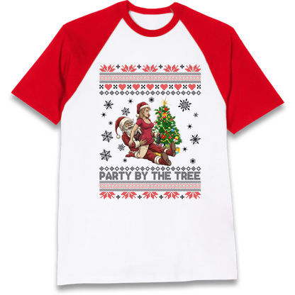 Tree Party Design Raglan T-Shirt