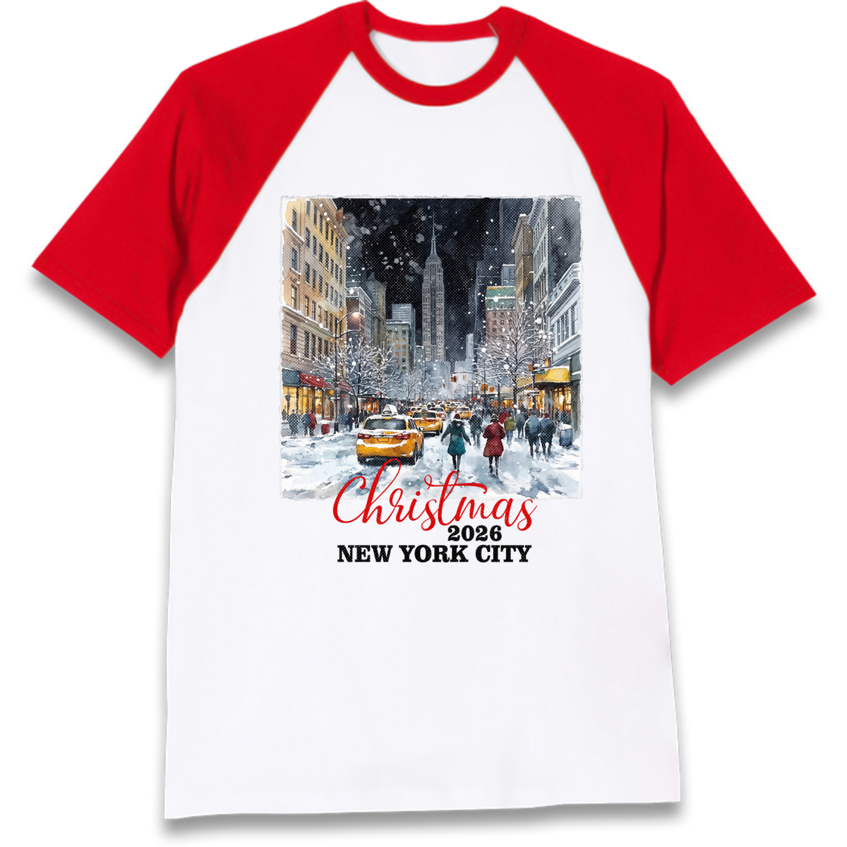 New York Winter Gift Raglan T-Shirt