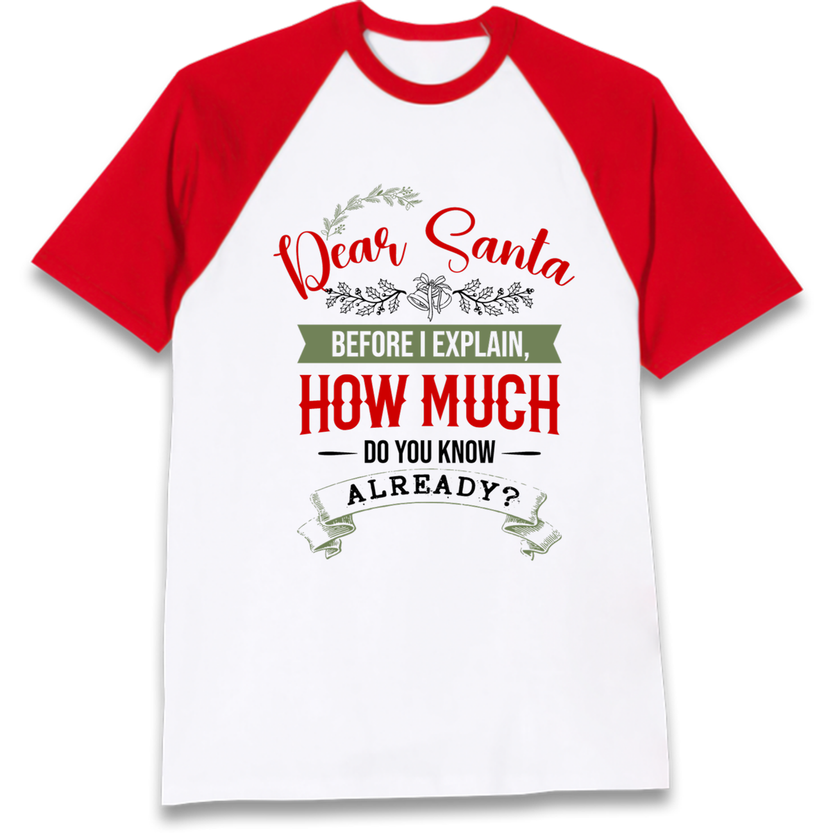 naughty christmas outfit Raglan T-Shirt
