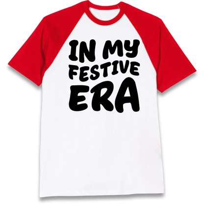 Modern Christmas Slogan Raglan T-Shirt