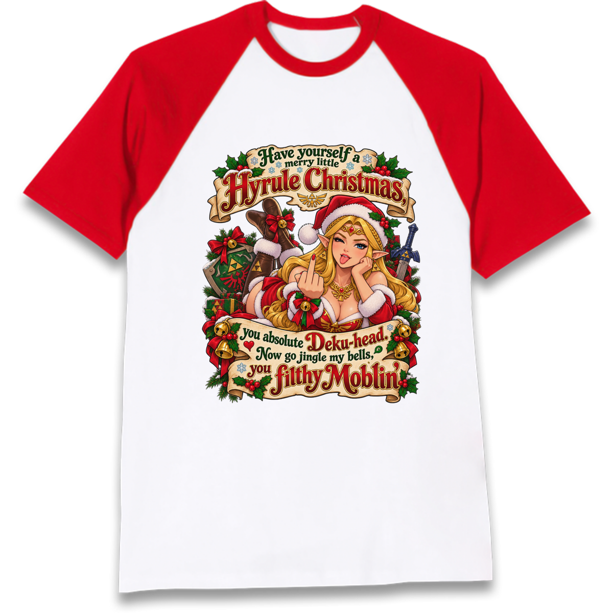 Zelda Christmas Raglan T-Shirt