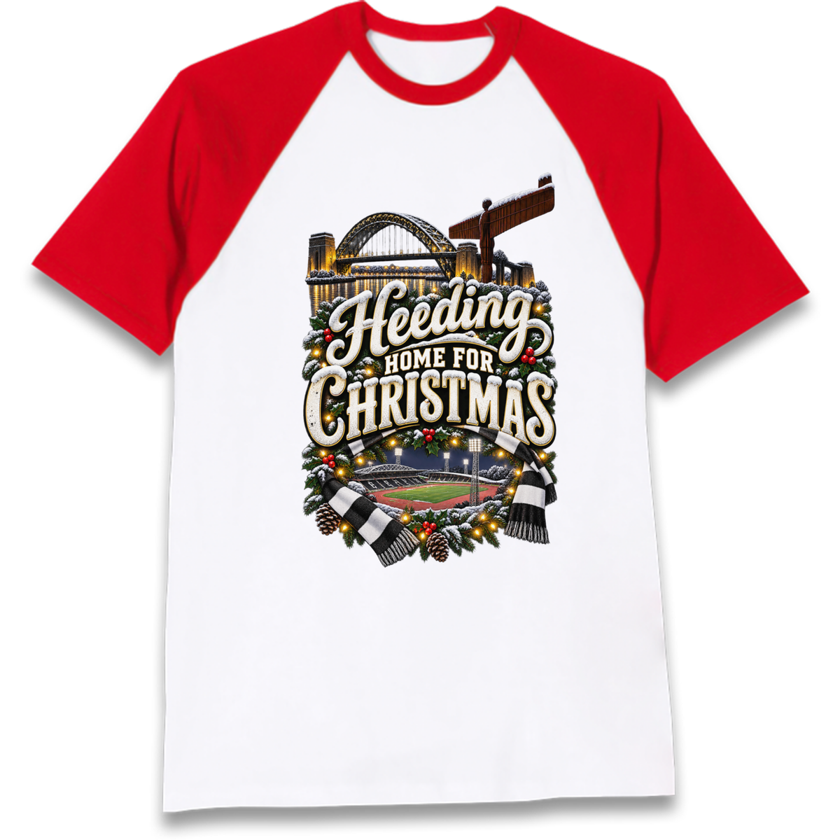 Gateshead Christmas Raglan T-Shirt
