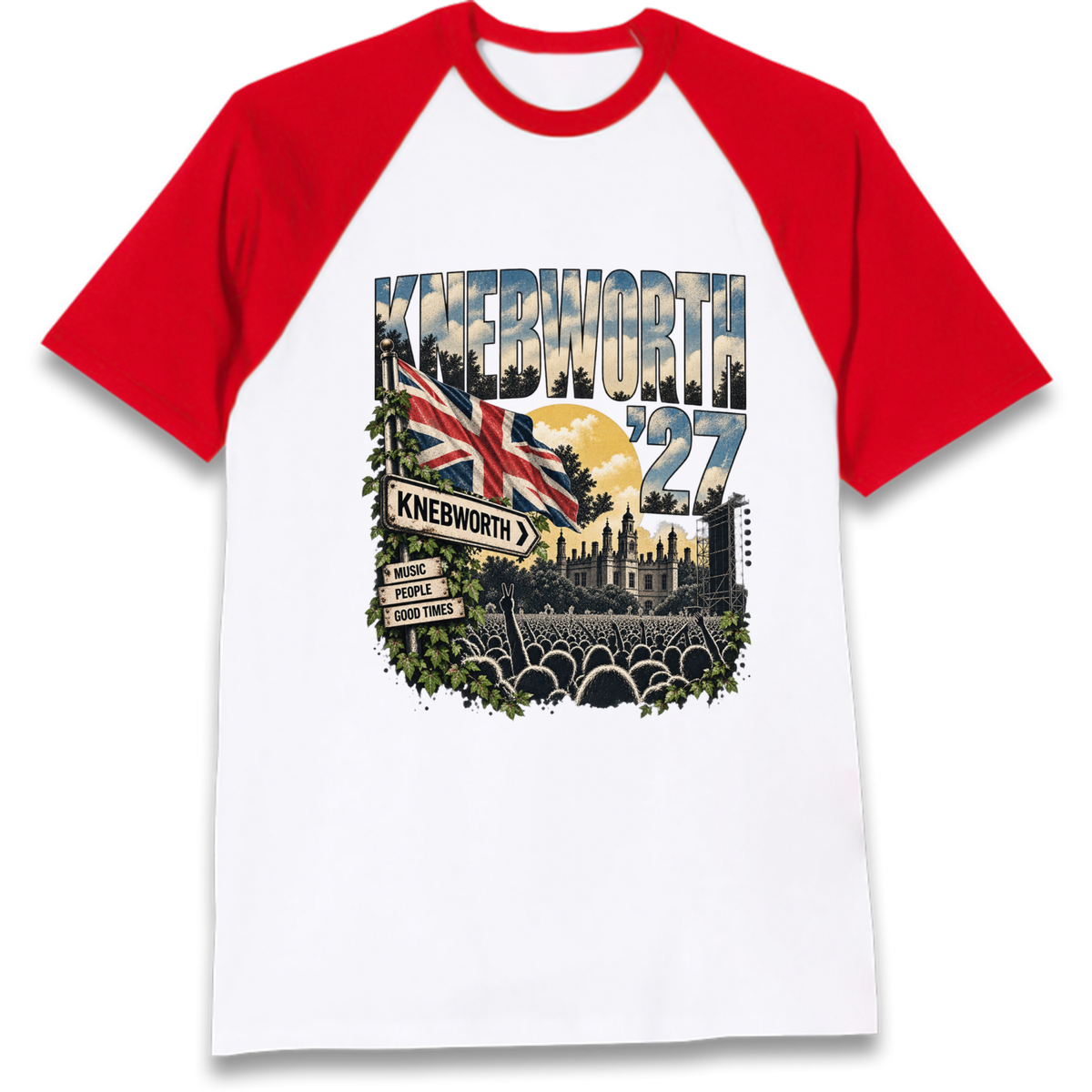 Oasis Knebworth Live '27 Raglan T-Shirt