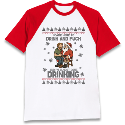 Rude Santa Graphic Raglan T-Shirt