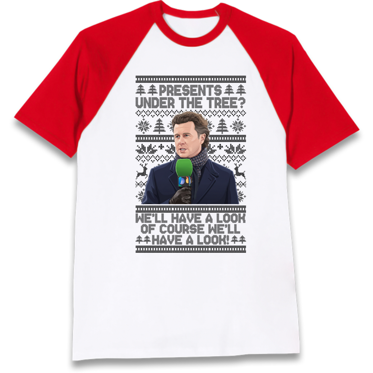Steve Mcmanaman Christmas Raglan T-Shirt