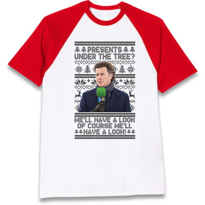 Steve Mcmanaman Christmas Raglan T-Shirt