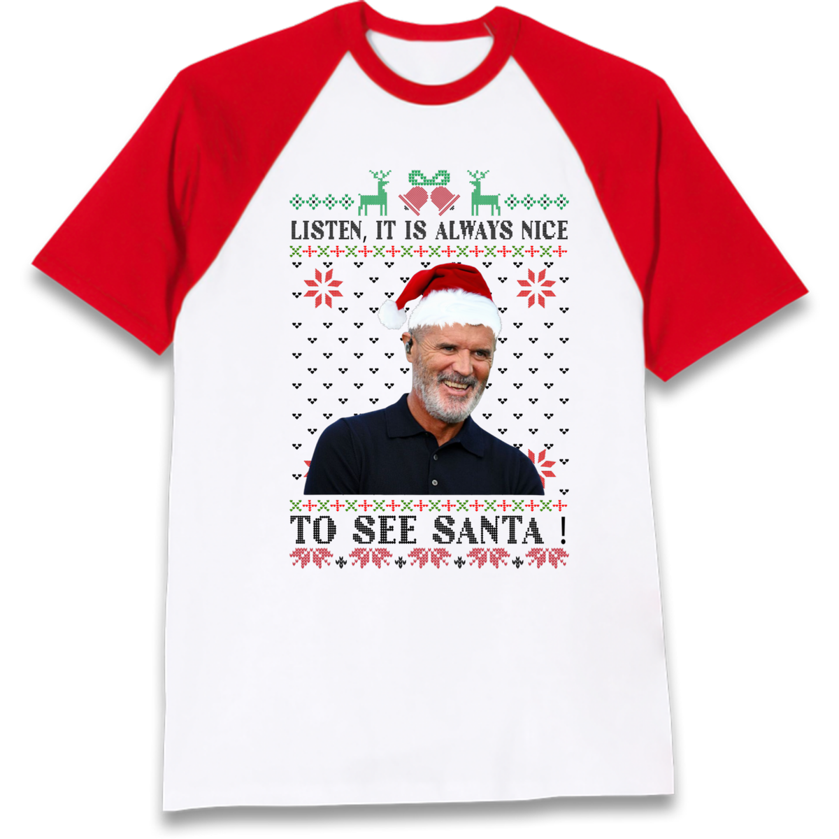 Roy Keane Christmas Raglan T-Shirt
