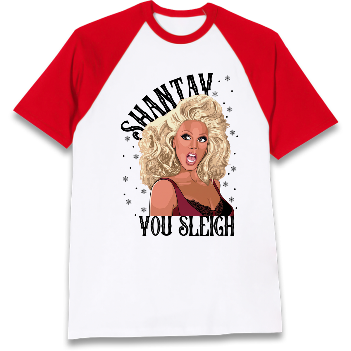 drag christmas clothing Raglan T-Shirt