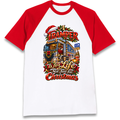 Trucker Christmas Raglan T-Shirt
