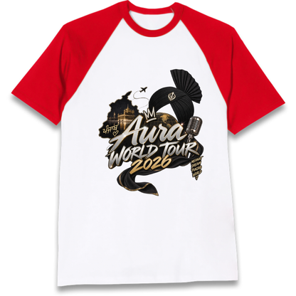 Diljit Dosanjh Aura World Tour 2026 Raglan T-Shirt