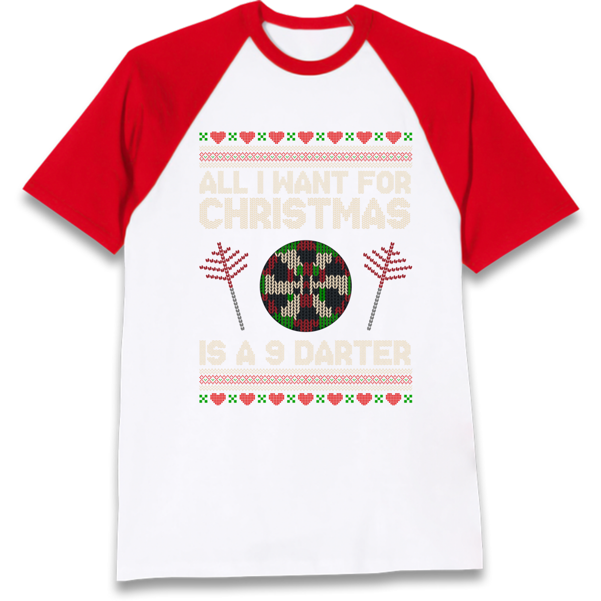 Festive Darts Outfit Raglan T-Shirt