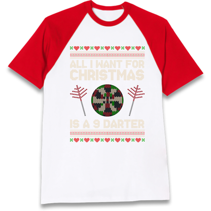 Festive Darts Outfit Raglan T-Shirt