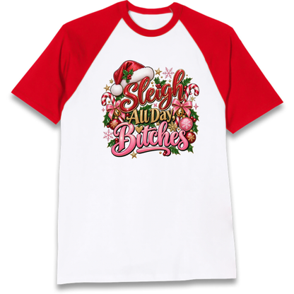 Womens Christmas Raglan T-Shirt