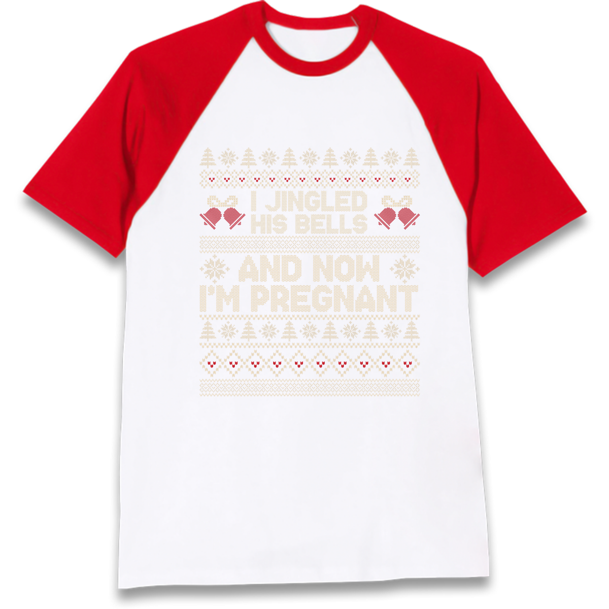 Pregnant At Christmas Raglan T-Shirt