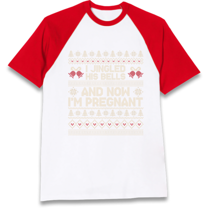 Pregnant At Christmas Raglan T-Shirt