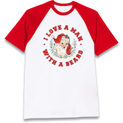 I Love A Man With A Beard Raglan T-Shirt