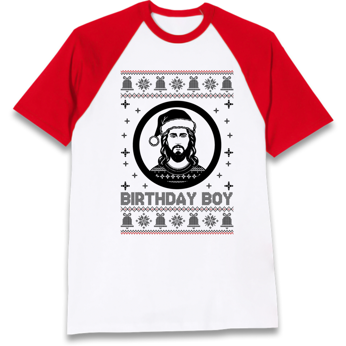 Jesus Birthday Christmas Raglan T-Shirt