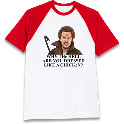Chicken Funny Christmas Raglan T-Shirt