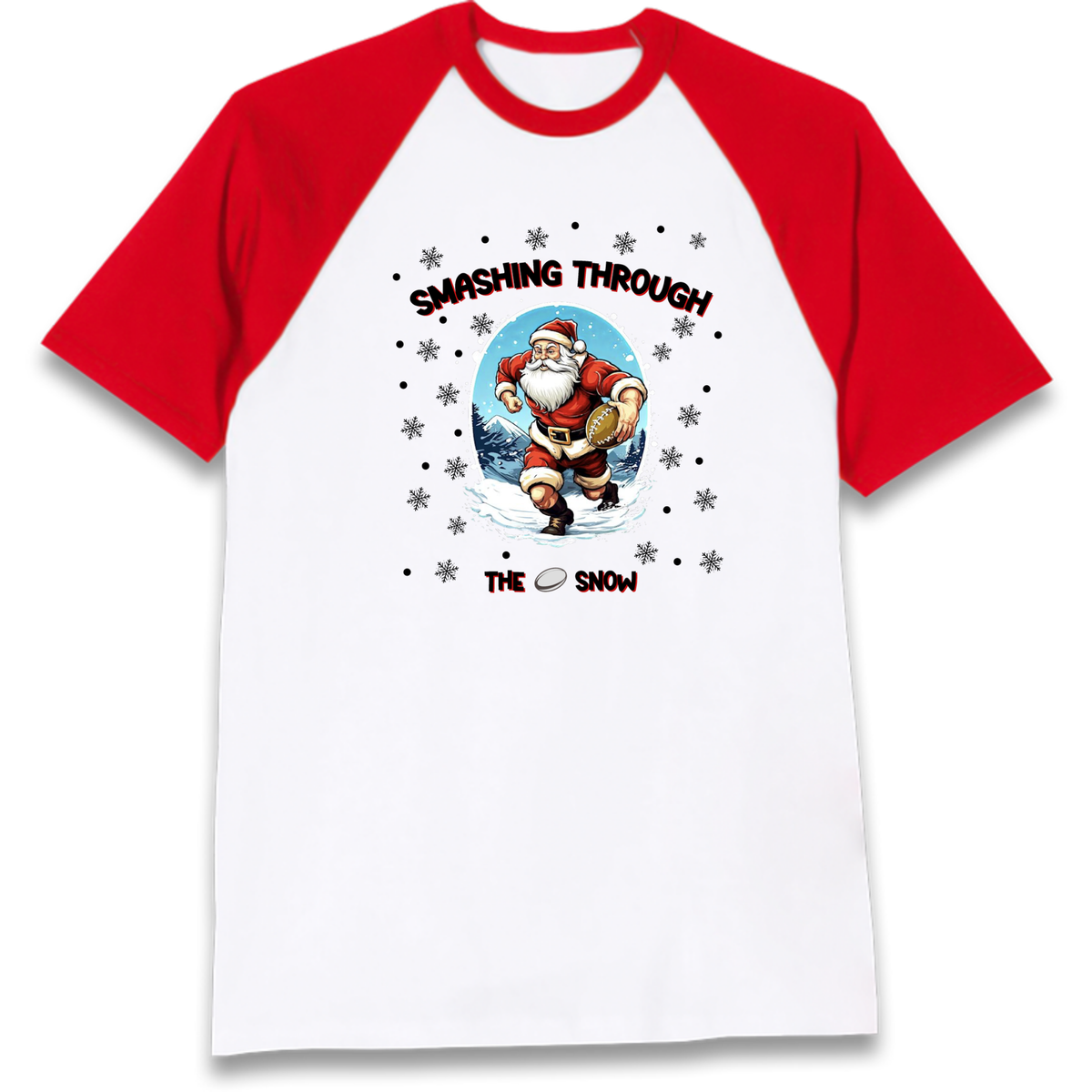 Rugby Santa Clothing Raglan T-Shirt