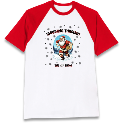 Rugby Santa Clothing Raglan T-Shirt