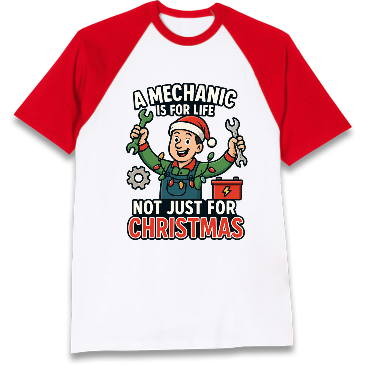 A Mechanic Is For Life Not Just For Christmas Raglan T-Shirt