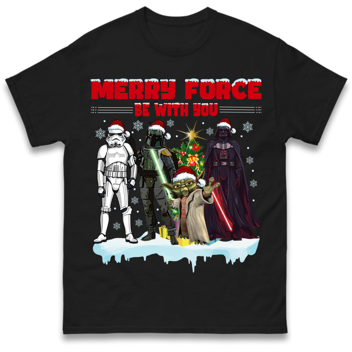 Merry Force Be With You Christmas T-Shirt