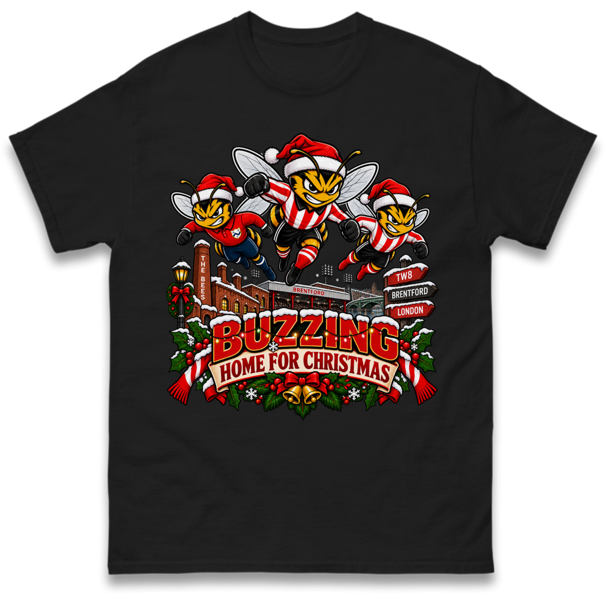 Brentford Football Christmas T-Shirt