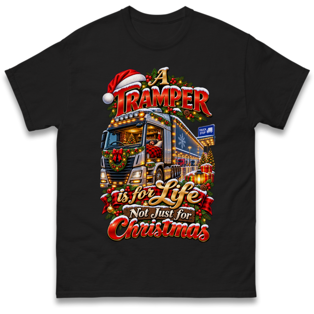 Trucker Christmas T-Shirt