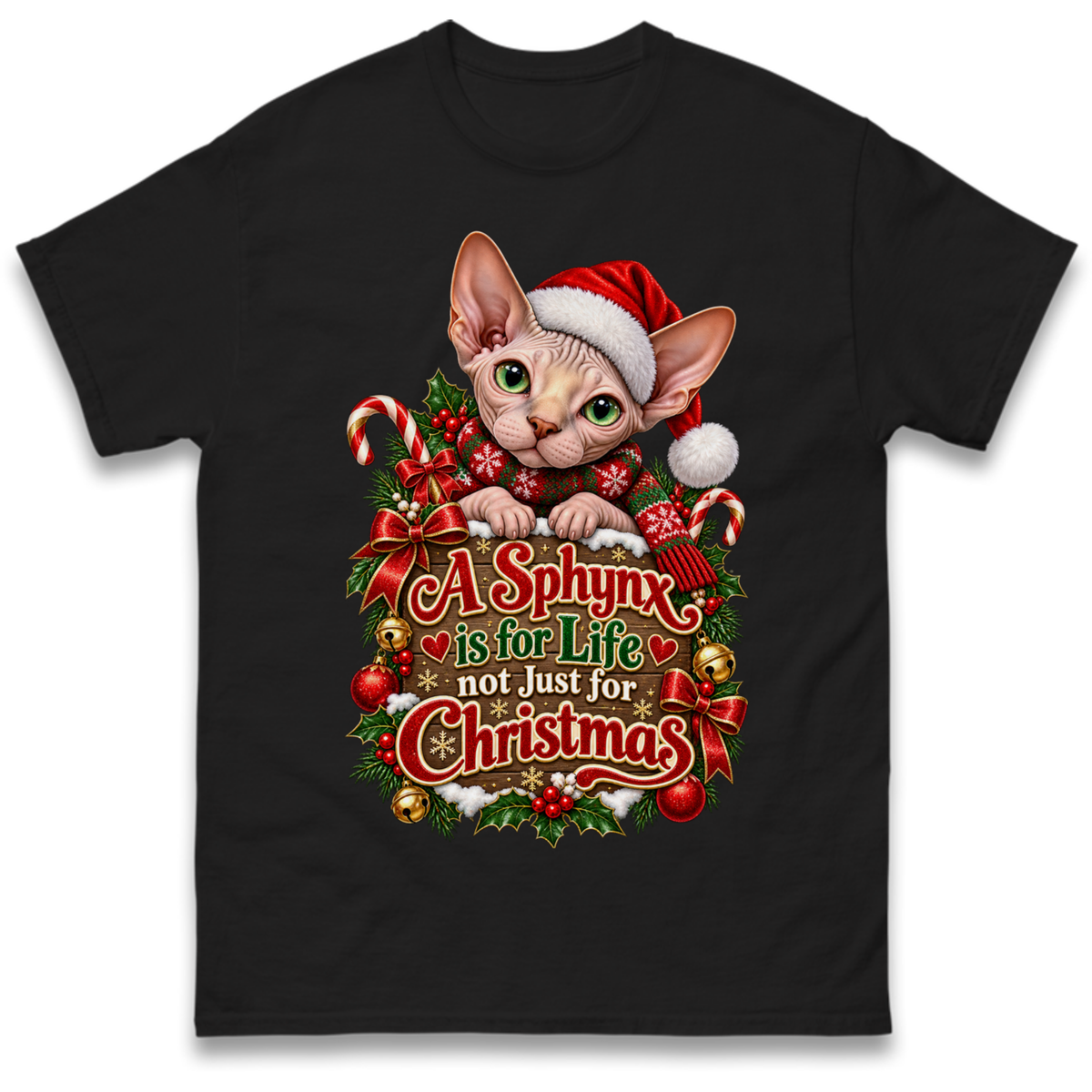 Sphynx Cat Christmas T-Shirt