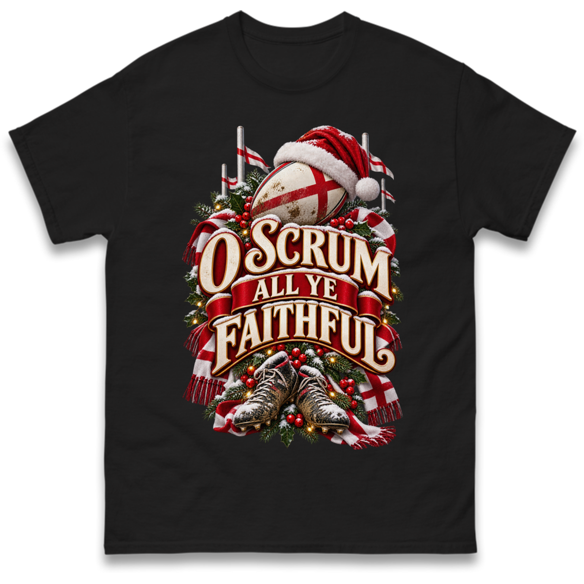 England Rugby Christmas T-Shirt