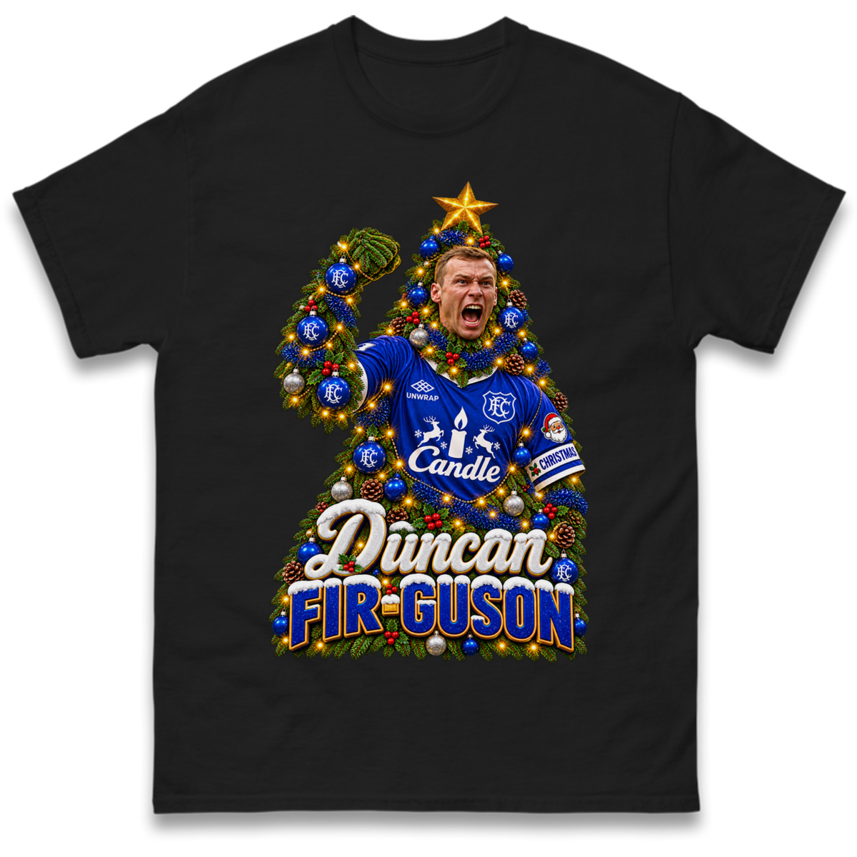 Duncan Ferguson Everton Christmas T-Shirt