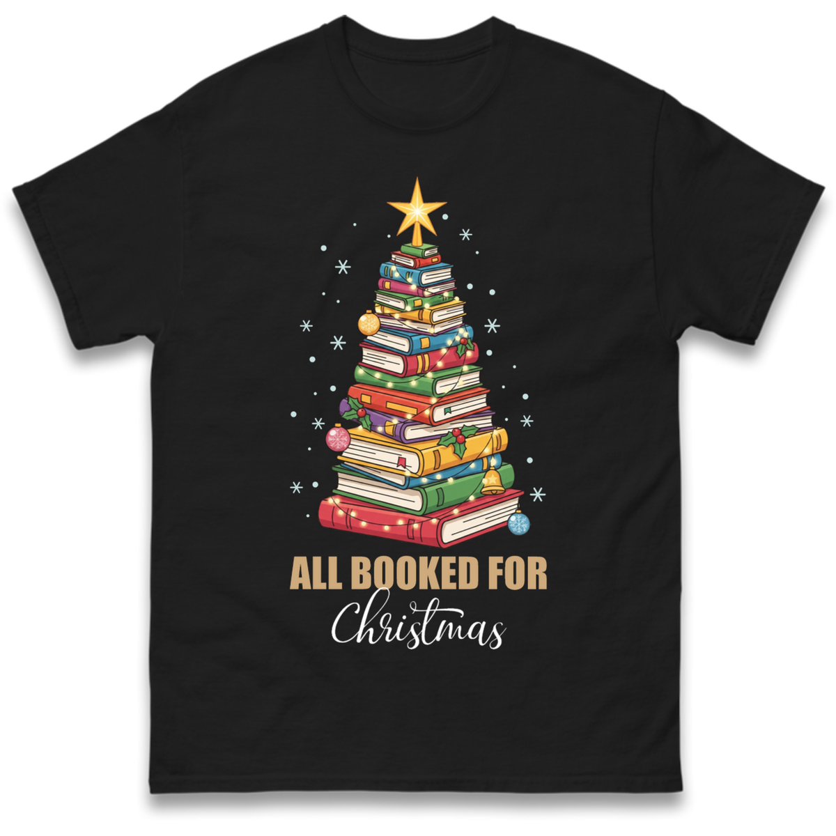 Book Tree Christmas T-Shirt