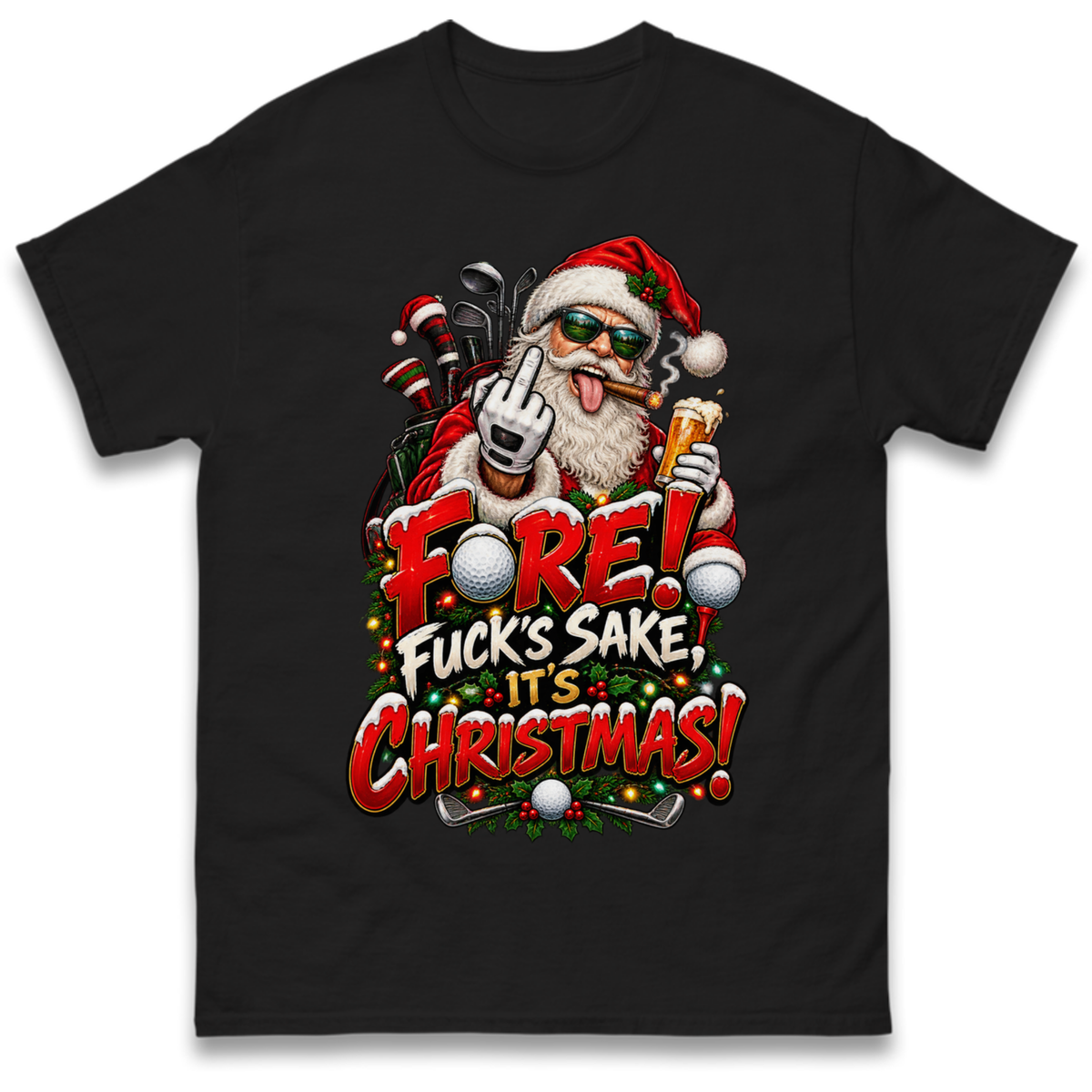 Rude Golf Christmas T-Shirt