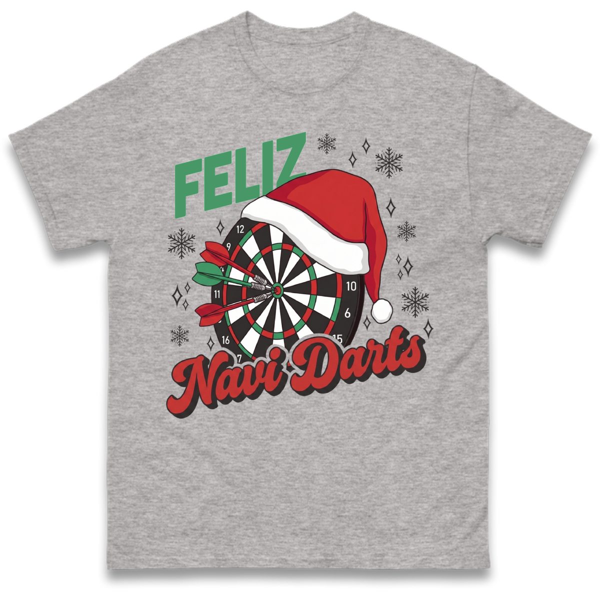 Feliz Navidarts Adult T-Shirt - Christmas Darts Gift
